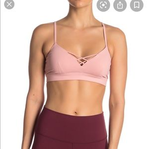 Alo yoga interlace sports bra pink L